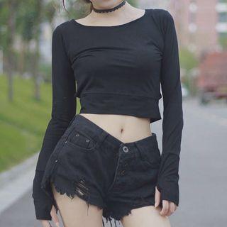 Open Back Cropped Top