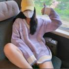 V-neck Wide Knit Sweater