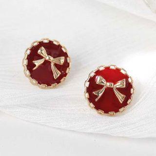 Bow Sterling Silver Ear Stud / Clip-on Earring