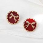 Bow Sterling Silver Ear Stud / Clip-on Earring