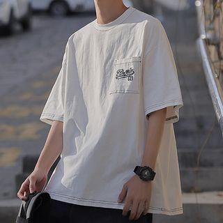 Short Sleeve Stitch Embroidered T-shirt