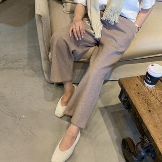 Wide-leg Brushed-fleece Pants