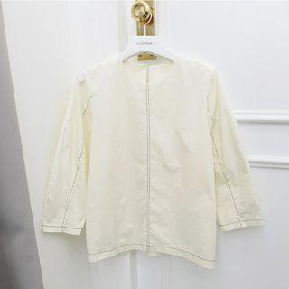 Plus Size Round-neck Stitched T-shirt