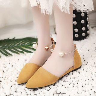 Ankle Cuffed Dorsay Flats