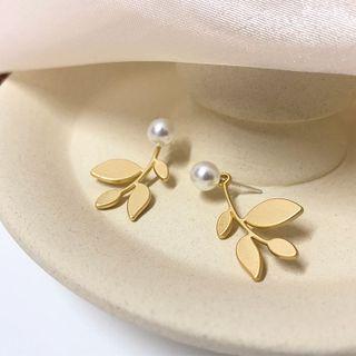 Leaf Drop Earring 1 Pair - Earring - Gold - One Size