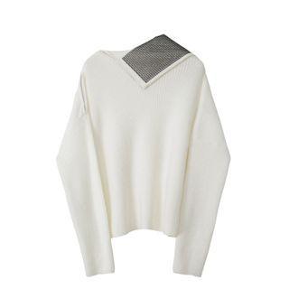 Asymmetrical Rhinestone Sweater