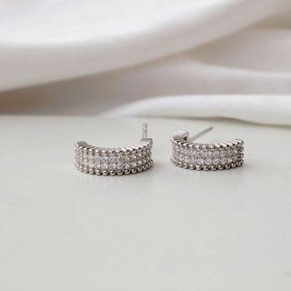 Rhinestone Beaded Drop Earring