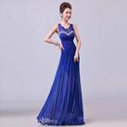 Sleeveless Lace Evening Gown