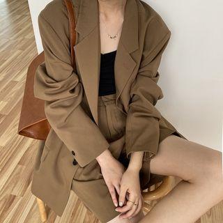 Plain Blazer / Straight Leg Shorts / Pants