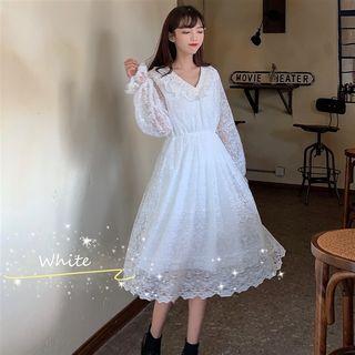 Lace Long-sleeved Dress