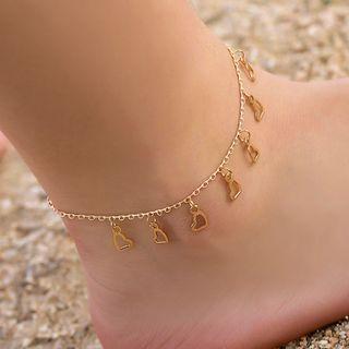 Perforated Heart Anklet