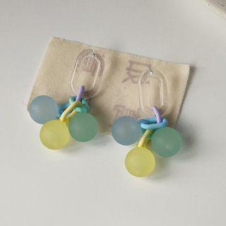 Bead Acrylic Dangle Earring 1 Pair - B-690 - Blue - One Size