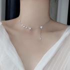 Star Sterling Silver Choker Silver - One Size