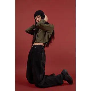 Drawstring Paneled Cotton Pants