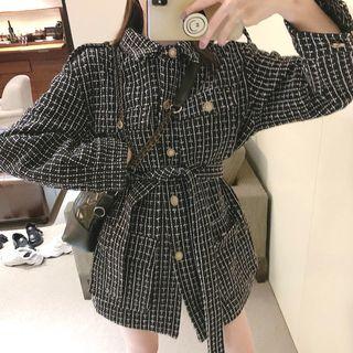 Check Slim-fit Jacket As Figure - One Size