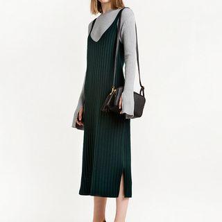 Side Slit Knit Slipdress