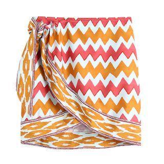 Chevron Mini Wrap Skirt