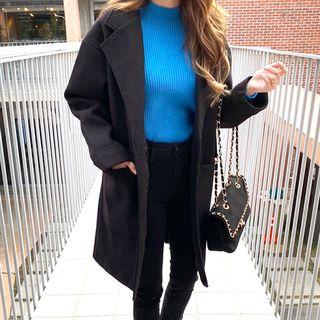 Cuff-sleeve Loose-fit Coat