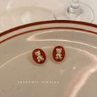 Bear Stud Earring 1 Pair - Gold - One Size