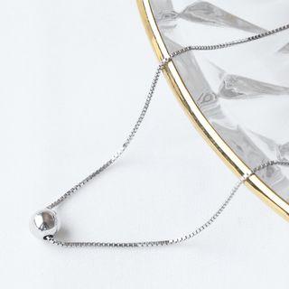 925 Sterling Silver Metal Ball Necklace