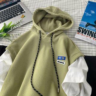 Mock Two Piece Hood T-shirt