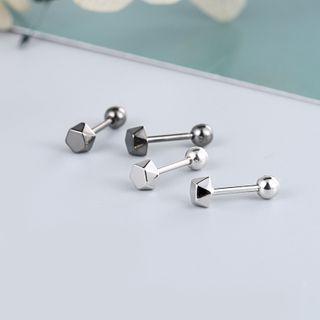 Geometric Sterling Silver Through & Through Earring