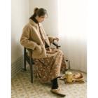 Buttoned Faux-shearling Jacket