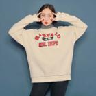 Inset Turtle-neck Top Lettering Pullover