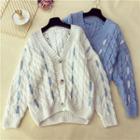 Long-sleeve Cable-knit Cardigan