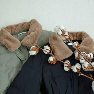 Eco-fur Collar Padding Jacket