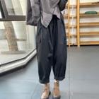 Wide Leg Cargo Pants Black - One Size