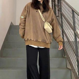 Graphic Print Sweatshirt / Wide Leg Pants / Set