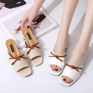 Knot Slide Block-heel Sandals