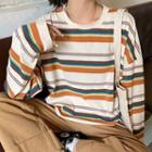 Long-sleeve Striped Polo Shirt / T-shirt