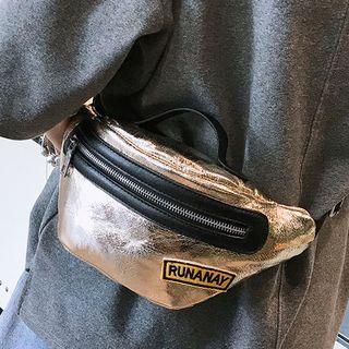 Cracked Texture Waist Bag