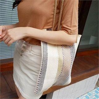 Fringed Woven-straw Shopper Bag Beige - One Size