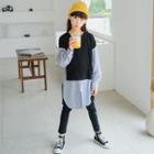 Mock Two-piece Long-sleeve T-shirt / Leggings