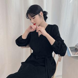 [lovb] Monotone Long Dress & Sash