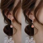 Non-matching 925 Sterling Silver Flower Dangle Earring 1 Pair - As Shown In Figure - One Size