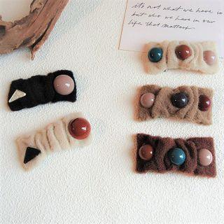 Bead Shirred Hair Clip