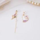 Cat & Balloon Faux Pearl Dangle Earring E2937 - As Shown In Figure - One Size