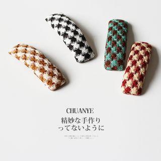 Checker Fabric Hair Clip