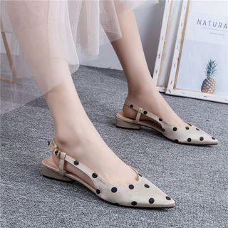 Faux Suede Dotted Slingback Sandals