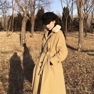 Single Breasted Trench Coat Khaki - One Size