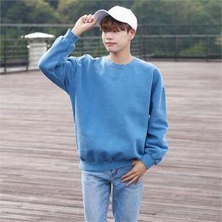 Pastel Color Fleece-lined Sweatshirt