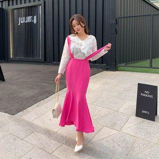 Detachable-strap Long Mermaid Skirt