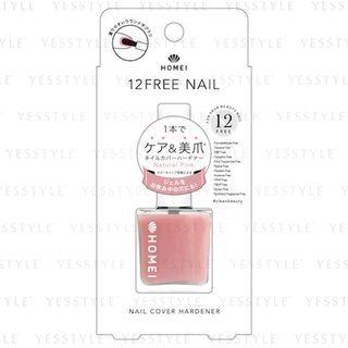 Homei - 12free Nail Cover Hardener Natural Pink 1 Pc