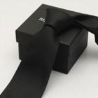 Striped Neck Tie (8cm) Black - One Size