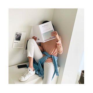 Scoop-neck Rayon T-shirt