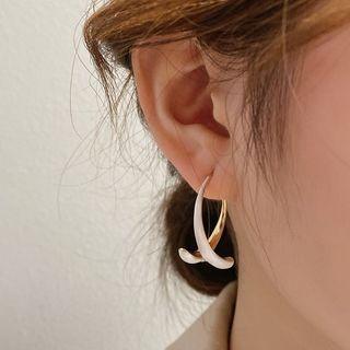 Curve Alloy Dangle Earring